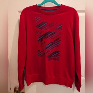 Nike Red and Blue Crewneck Sweater Unisex Women's Size Xl